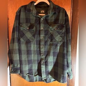 Stillwater Supply Co. Checked Green Black Heavyweight Flannel